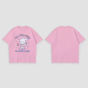 Kaos Kelinci Lucu Strawberry Cake