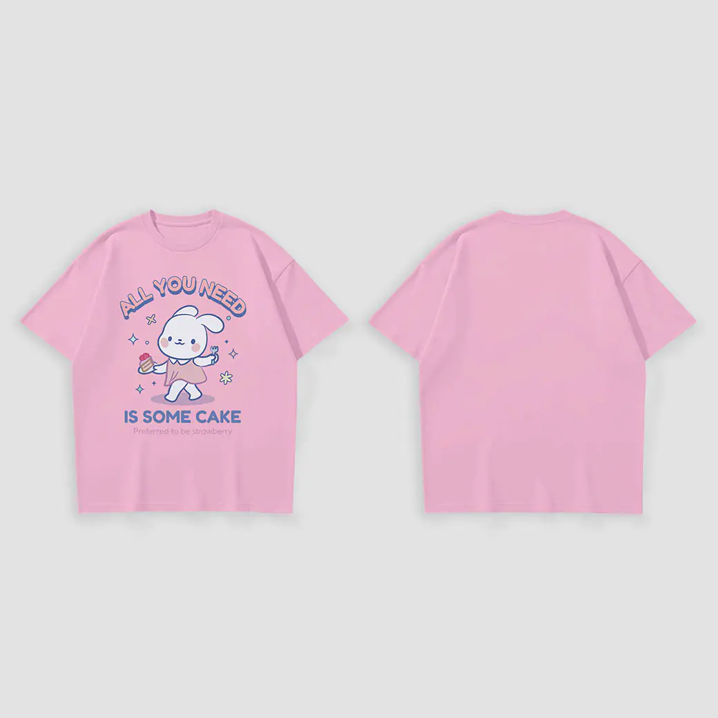 Kaos Kelinci Lucu Strawberry Cake - Image 2