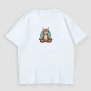Kaos Kucing Meditasi Zen Yoga
