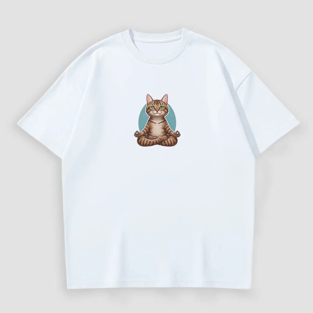 Kaos Kucing Meditasi Zen Yoga