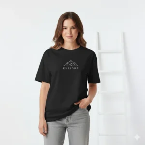 Kaos Desain Garis Gunung Explore Nature