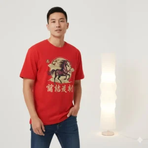 Kaos Imlek Tahun Kuda Coklat