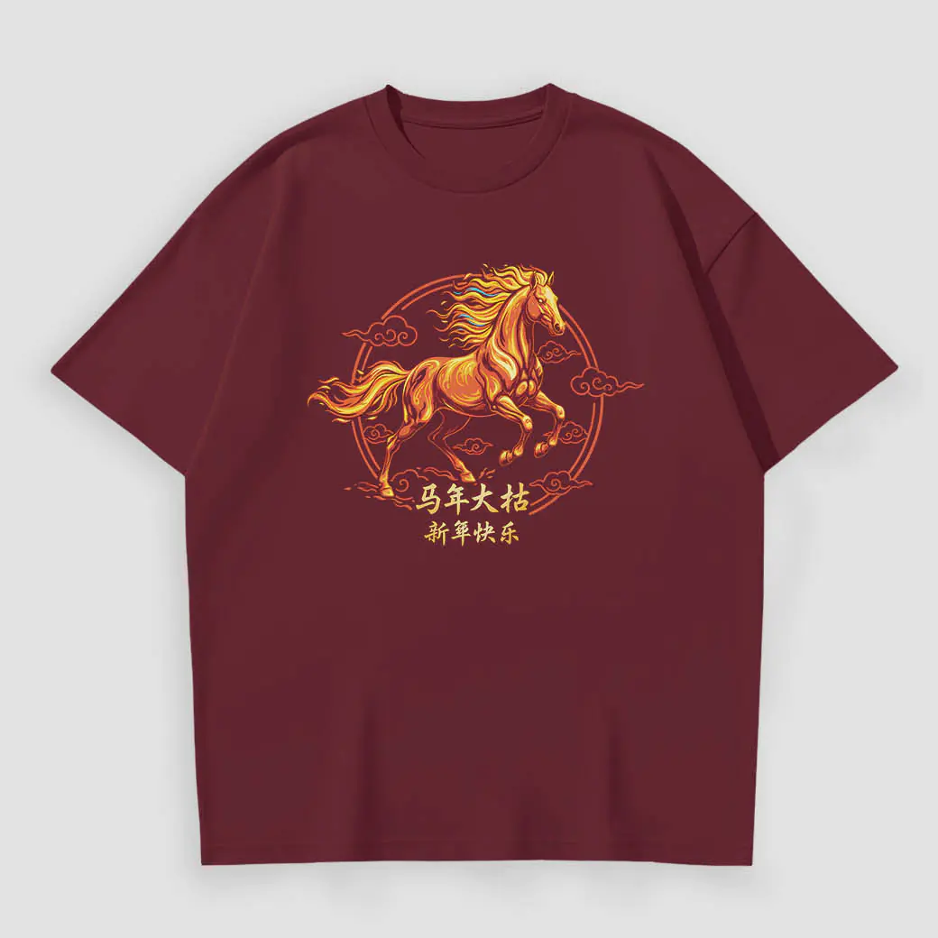 Kaos Imlek Golden Horse