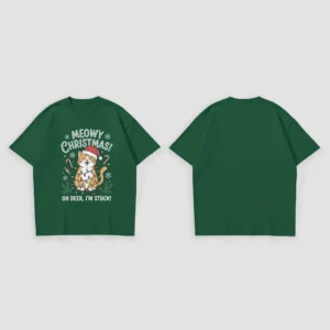 Kaos Natal Kucing Lucu Meowy Christmas