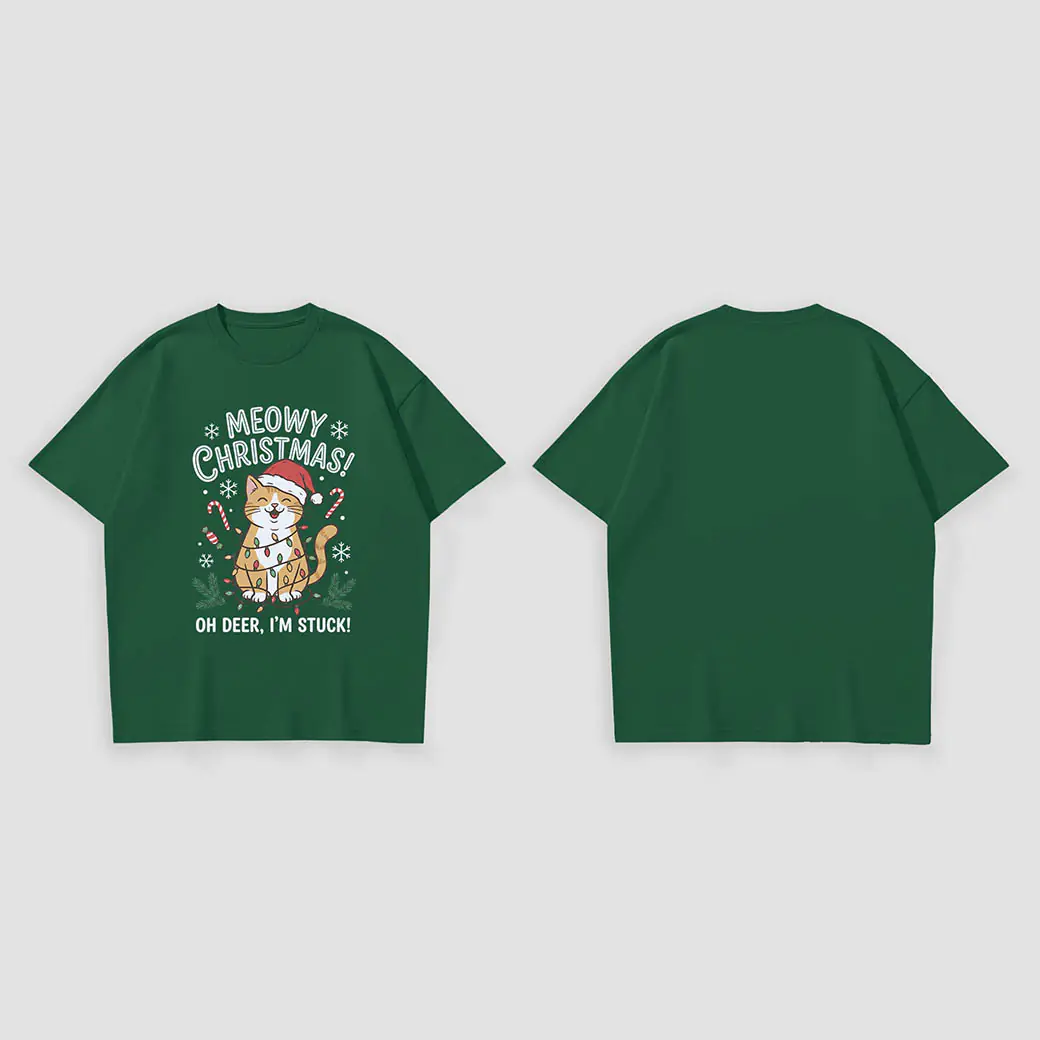 Kaos Natal Kucing Lucu Meowy Christmas - Image 2